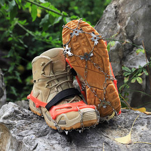 Crampones de acero inoxidable para senderismo, 19 dientes, cadenas antideslizantes para zapatos, para montañismo, escalada en roca, uso al aire libre - Product Image 2