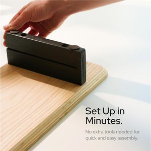 Riser Màn hình kép với kệ kim loại tích hợp-Kệ để bàn bằng gỗ cho đầu bàn-Kệ đứng Màn hình Kép (Quả óc chó) - Product Image 5