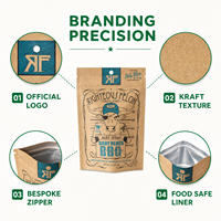 Sacs à café personnalisés, impression personnalisée, finition mate, pochette autoportante avec fermeture éclair, haute barrière, sacs d'emballage alimentaire de qualité supérieure pour café