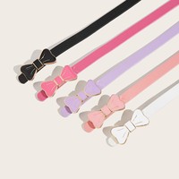 Nouvelle ceinture de mode pour femme, style rétro, en cuir verni, avec bouton-pression en alliage coloré, fine, pour jeans, pour filles, style Y2K, ceinture de taille décontractée pour usage quotidien, en stock