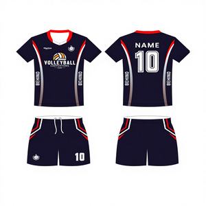 Uniforme Deportivo Exclusivo para Voleibol, Ropa de Competición, Traje Deportivo para Hombre y Mujer, Poliéster, Estampado Digital a Rayas - Product Image 5