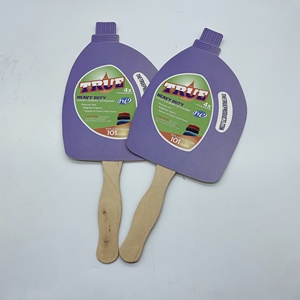 Tùy Chỉnh Die Cut Shape Giấy Hand Fan Với Tay Cầm Bằng Gỗ Trung Quốc Cá Nhân Hand Fan - Product Image 3