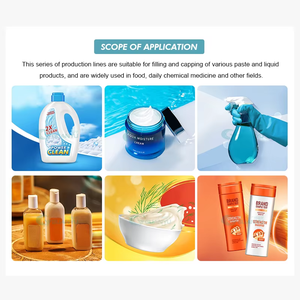 Tự động chai chất lỏng xà phòng phụ dầu gội chất tẩy rửa chai kem điền đóng nắp máy rửa chén điền dây chuyền sản xuất - Product Image 2