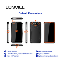 LONVILL Terminal de mano comercial Android Data Collector Inventario Check In Out Código de escaneo PDA