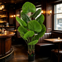 Neues Design Raumdekoration Dekorative Künstliche Runde Blattpalme Künstlicher Bonsai Pflanze für Veranstaltungen Feiertage Weihnachten Hochzeitsdekoration