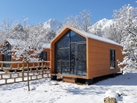Maison modulaire préfabriquée en conteneur, maisonnette portable en panneaux sandwich, cabane mobile pour hôtel, villa, appartement