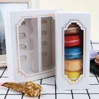 Vente en gros de boîte à gâteau design graphique avec emballage à tiroir à macaron imprimé avec logo personnalisé