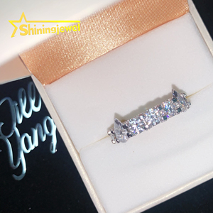Anello Full Eternity con Design a Orecchie di Gatto, Gioielli Hip Hop in Moissanite, Anello Completamente Ricoperto di Diamanti in <span class=keywords><strong>Argento</strong></span> <span class=keywords><strong>925</strong></span>, Anello Hip Hop in Moissanite - Product Image 3
