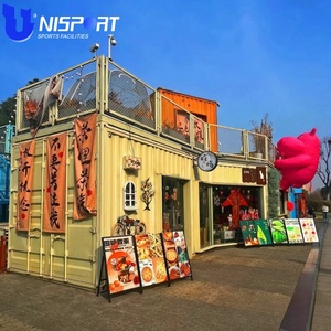 现代运输集装箱商店预制商业建筑移动餐厅办公室零售亭模块化集装箱商店设计 - Product Image 1