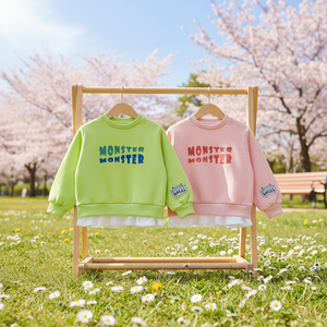 Camiseta Infantil Premium Coreana OZKIZ T09, 2-6 Años, Primavera/Otoño, Moda Infantil, Venta al Por Mayor, Tops para Bebés - Product Image 3