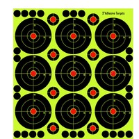 Cibles de tir autocollantes de 2 pouces, cibles en papier réactives fluorescentes pour l'entraînement au tir à courte portée