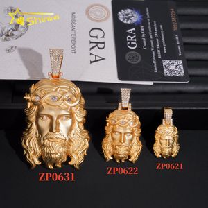 Новое поступление, ювелирный кулон в стиле хип-хоп, 925 Серебряный кулон с муассанитом, кулон с сертификатом GRA, кулон из муассанита для мужчин - Product Image 4