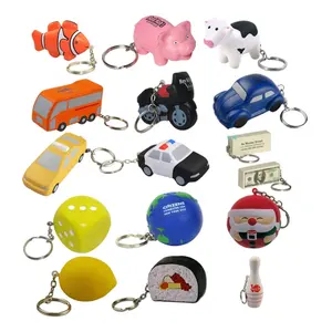 Stress Ball portachiavi dadi personalizzati in schiuma giocattolo antistress con Logo stampato a sfera antistress