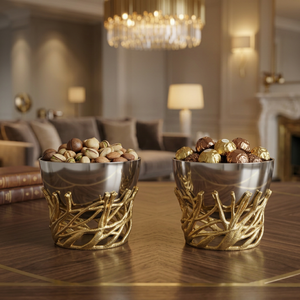 Bols Handi design ronds en métal plaqué de qualité supérieure bol de vaisselle bon marché pour la maison bol de service pour hôtel et restaurant - Product Image 1