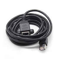 Câble noir RJ45 mâle vers femelle, longueur personnalisée, montage sur panneau pour réseau