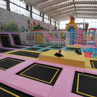 Parque de trampolín pequeño popular caliente Trampolín rectangular profesional al aire libre con techo para el hogar
