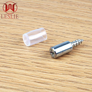 Supports d'étagère invisibles en chrome de haute qualité, supports d'étagère en plastique blanc avec 7 mm - Product Image 5