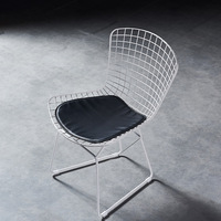 Chaise de salle à manger moderne et extensible en métal ajouré, style nordique, avec structure en fer et bois massif, mobilier de maison créatif, modèle tendance