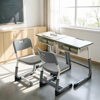 Ensemble de bureau et chaise d'école de style moderne, mobilier scolaire pour salle de classe
