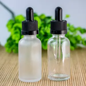 vacías de vidrio de 1 oz botella de cuentagotas reutilizable botella cuentagotas para laboratorio de química productos químicos