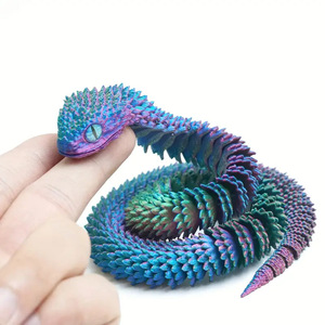Modelo <span class=keywords><strong>de</strong></span> <span class=keywords><strong>Serpiente</strong></span> <span class=keywords><strong>de</strong></span> Simulación Animal, Artesanía <span class=keywords><strong>de</strong></span> Plástico Impresa en 3D, Novedad, Múltiples Articulaciones Flexibles y Móviles, Gran Venta - Product Image 2