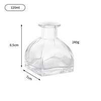 Diffuseur de parfum en verre carré personnalisé à prix compétitif 50 ml 120 ml