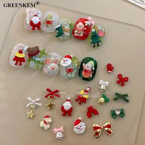 Noël flocon de neige renne cloche Nail Art décoration alliage 3D conceptions festif Art fournitures ongles breloques en gros - Product Image 4