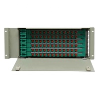 Kualitas tinggi bahan baja linting dingin 19 "rak terpasang tipe serat optik Panel tempel ODF 96FO bingkai distribusi optik