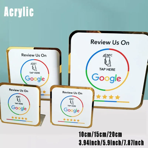 Socia Media Ntag213 215 216 Acrílico Tap Stand Table Display Qr Code Nfc Stand Impresión personalizada - Product Image 6