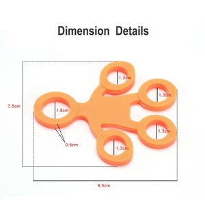 Thiết kế mới Silicone ngón tay điện đào tạo Exerciser tay Exerciser xây dựng bền 5 Vòng ban nhạc vật lý trị liệu 15g - Product Image 4