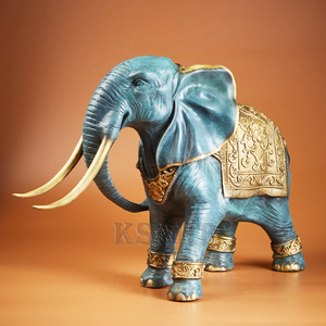 Figurines élégantes d'éléphant en bronze paires <span class=keywords><strong>de</strong></span> bon augure et <span class=keywords><strong>de</strong></span> chance pour le moulage décoratif <span class=keywords><strong>de</strong></span> <span class=keywords><strong>salon</strong></span> ou <span class=keywords><strong>de</strong></span> bureau - Product Image 3