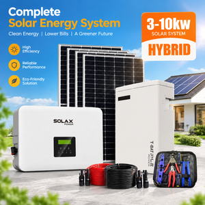 Solarenergiesystem <span class=keywords><strong>1000W</strong></span> 3KW 5KW 8KW 10KW Hybrid-Solarstromsystem Komplettes Solarpanel-Kit für eine Wohnung - Product Image 1