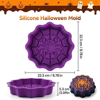 Molde de Silicona con Diseño de Telaraña para Dulces, Chocolate, Jabón, Repostería, Decoración de Postres para Halloween