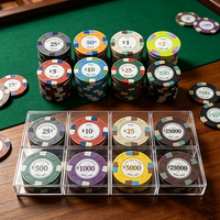 Jetons de poker en plastique PS de haute qualité avec design personnalisé, adaptés aux joueurs de casino professionnels