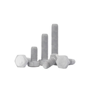 Vis à tête hexagonale DIN931 HDG, grade 10.9, filetage complet, acier au carbone M12 M16 <span class=keywords><strong>M20</strong></span> pour assemblage de bride de tour d'éolienne - Product Image 4