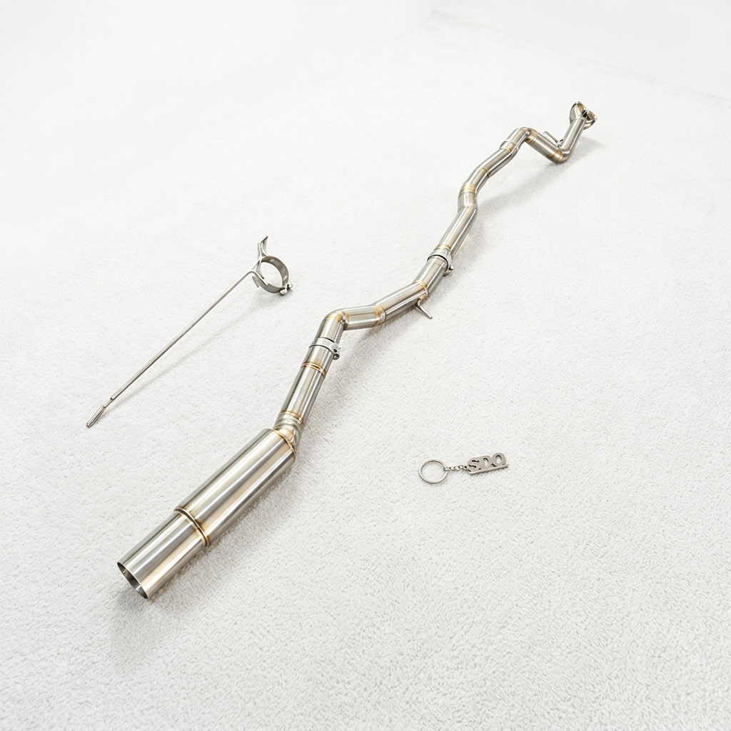 VantaFlow Ultra Lightweight Titanium Single Pipe Catback for BMW M3 M4 F80 F82 F83 3.0T 2014-2019 Exhaust Straight Pipe Sound Upgrade