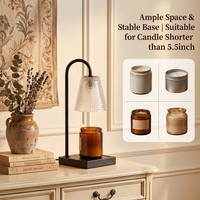 Lampe chauffe-bougie à 4 niveaux de luminosité, base carrée, logo personnalisé OEM, avec 2 ampoules, pour la vente en gros