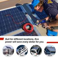Câble de connexion de panneau solaire DC1500V 4mm2 vers connecteur XT60H-M, câble PV pour station d'alimentation portable