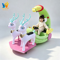 Woqi Wholesales Manège Électrique Carré à Batterie en Forme de Cerf de Lune pour Centres Commerciaux et Utilisation Intérieure/Extérieure