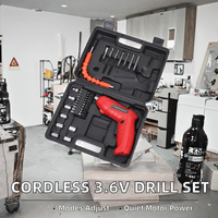 Ensemble perceuse-visseuse électrique sans fil Robustworks 18V rouge pour usage domestique, batterie lithium 1300mAh, moteur sans balais, vitesse variable, OEM