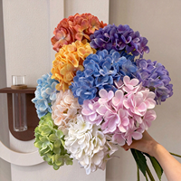 Bunga buatan - Hydrangea Bella tunggal dengan 90 kelopak, hydrangea besar untuk pernikahan dan acara perayaan