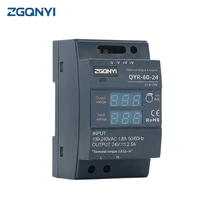 Alimentation à découpage numérique AC-DC ZGQNYI brevetée 24V 2.5A 60W à sortie unique sur rail DIN avec affichage de tension pour système PLC