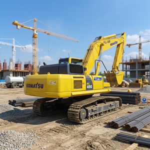 Excavatrice sur chenilles d'occasion Komatsu PC450LC, excavatrice hydraulique, pelle sur chenilles pour la construction et les travaux de terrassement - Product Image 1