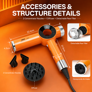 IPRO Asciugacapelli Senza Pale HD con Motore Brushless, Asciugatura Rapida per Uso Professionale e Strumenti da Salone - Product Image 5