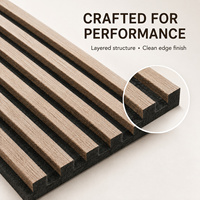 Panneaux acoustiques en MDF à texture bois Akupanels écologiques de qualité supérieure, isolation phonique, mélamine, insonorisation avec design cannelé