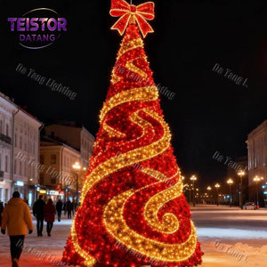 Arbre de Noël LED modulaire de 20 mètres de haut crée une décoration emblématique pour les événements de Noël municipaux en place publique de la ville - Product Image 5