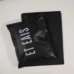 Özel nakliye poli mailers biyobozunur kendinden yapışkanlı siyah polymailer su geçirmez posta zarfı çanta kendi logosu ile