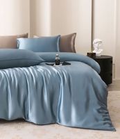 Nouvel ensemble de draps-housses imprimés personnalisables, réversibles, résistants à l'eau, couleur rouge, pour toutes les saisons, en coton biologique