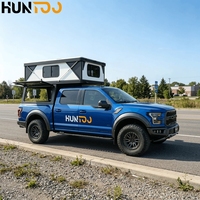 Camper Ligero de Aluminio para Camioneta, Marca Huntoo Factory, para las Cuatro Estaciones, Compatible con Ford F150, Tundra, Ram 1500, Ideal para Viajes por Tierra