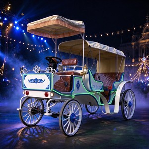 2026 Hot selling Sightseeing Carriage Dark Blue Cushioned Carriage with Color-Changing Light <b>Strip</b> - Product Image 2